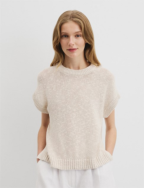 Textured Knit T-Shirt | David Jones (Australia & New Zealand)