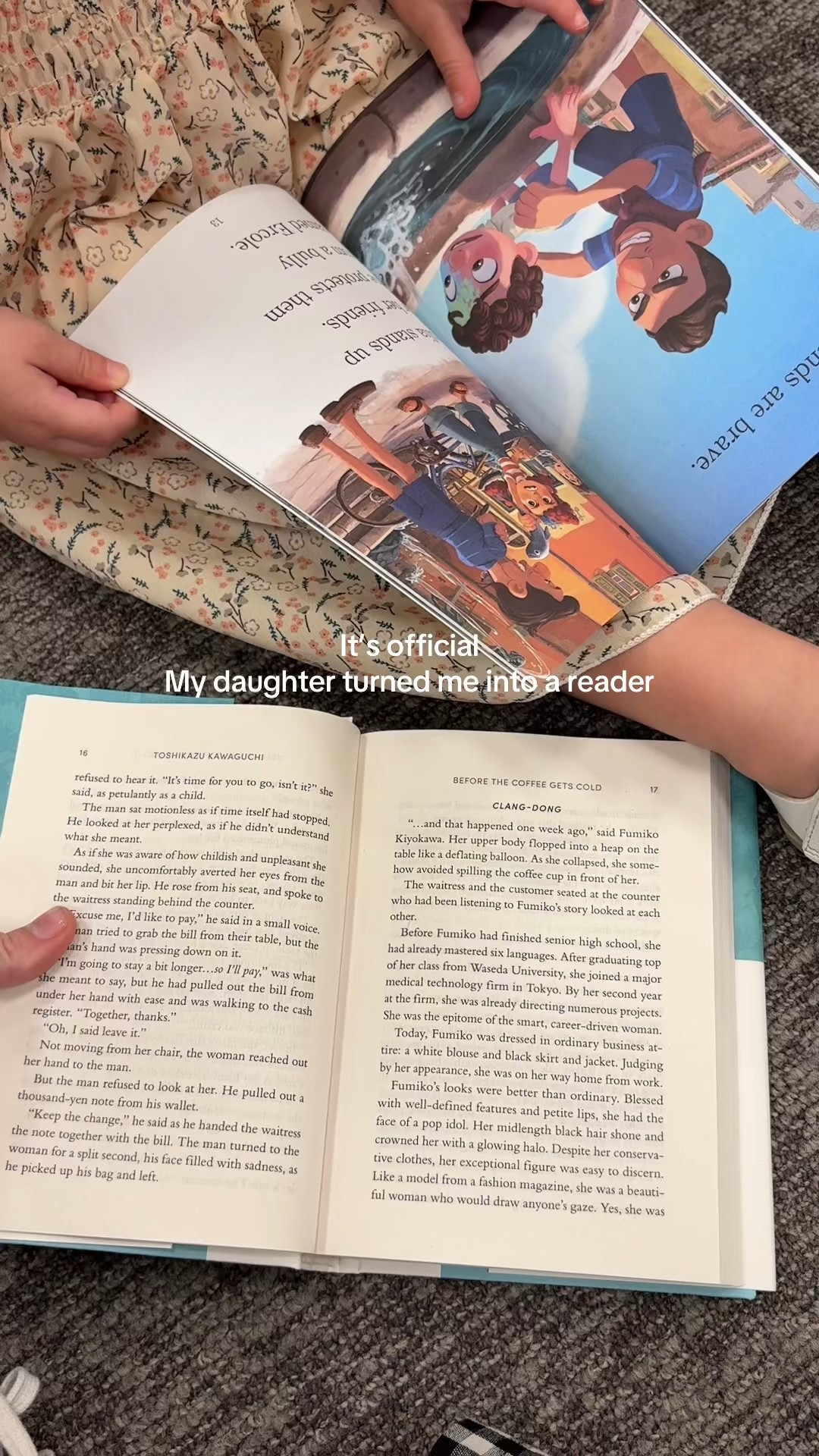 I used to think books weren’t for me.
Reading was hard growing up, and I never really enjoyed it—but deep down, I always wished I had. So when I was pregnant, I prayed for one simple thing: that our daughter would love books. And God, in His kindness, answered.

She fell in love with books all on her own. No pressure, no forcing. Just joy.
They’re still her favorite “toy” to this day.

Reading to her every day lit a spark in me too. She inspired me to write my own children’s book series just for her—and now, I’m even exploring writing my first adult fiction novel.

And for the first time in my life… I’m enjoying reading too.
All because of my two-year-old girl and her beautiful little book-loving heart. 💛📚 #booktok #motherdaughter #motherhood #bookworm #toddler 

#LTKHome #LTKFamily #LTKKids