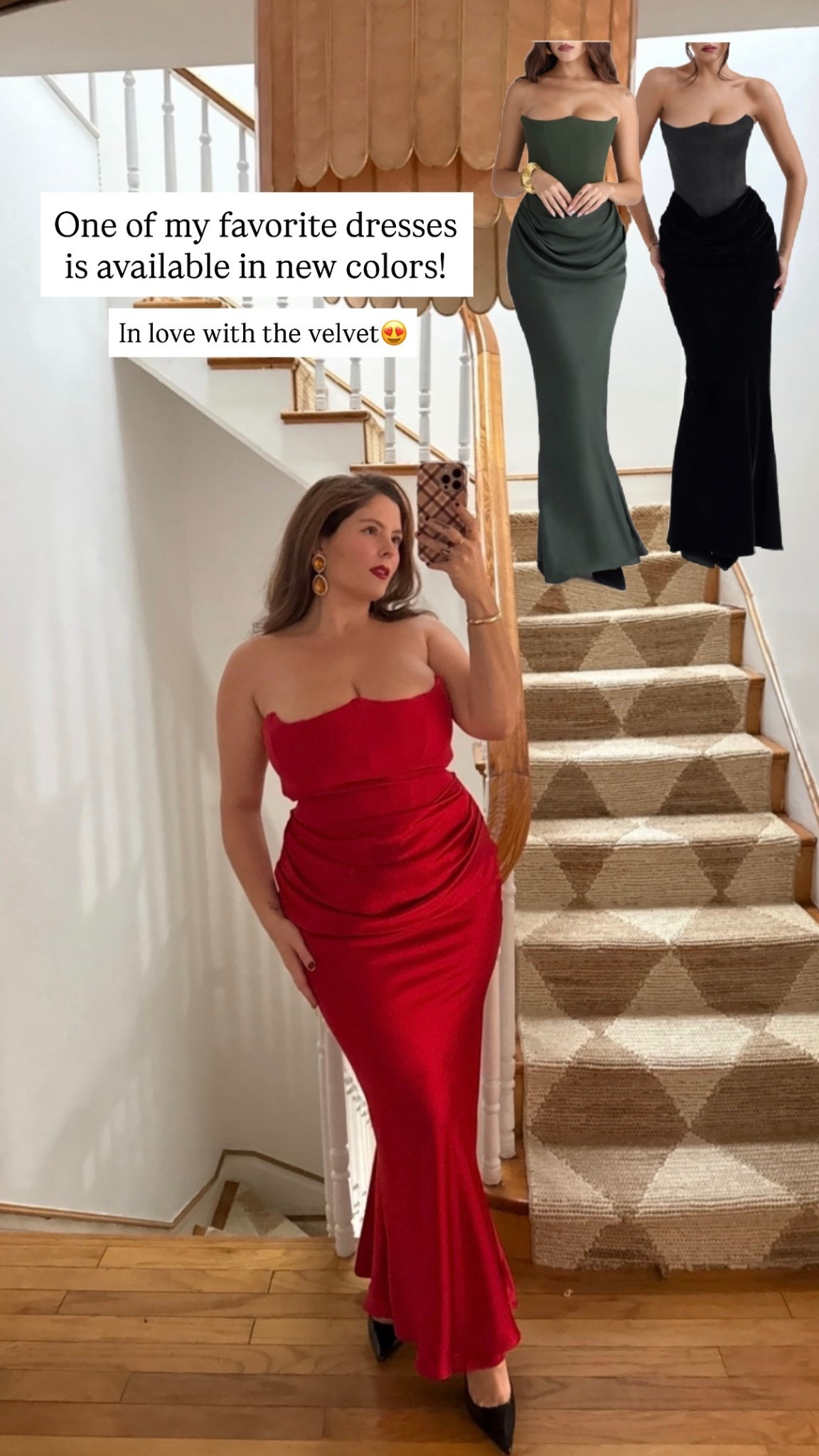 House of cb Persephone dress strapless satin now available in new colors and velvet I wear size L

#LTKParties #LTKMidsize #LTKStyleTip