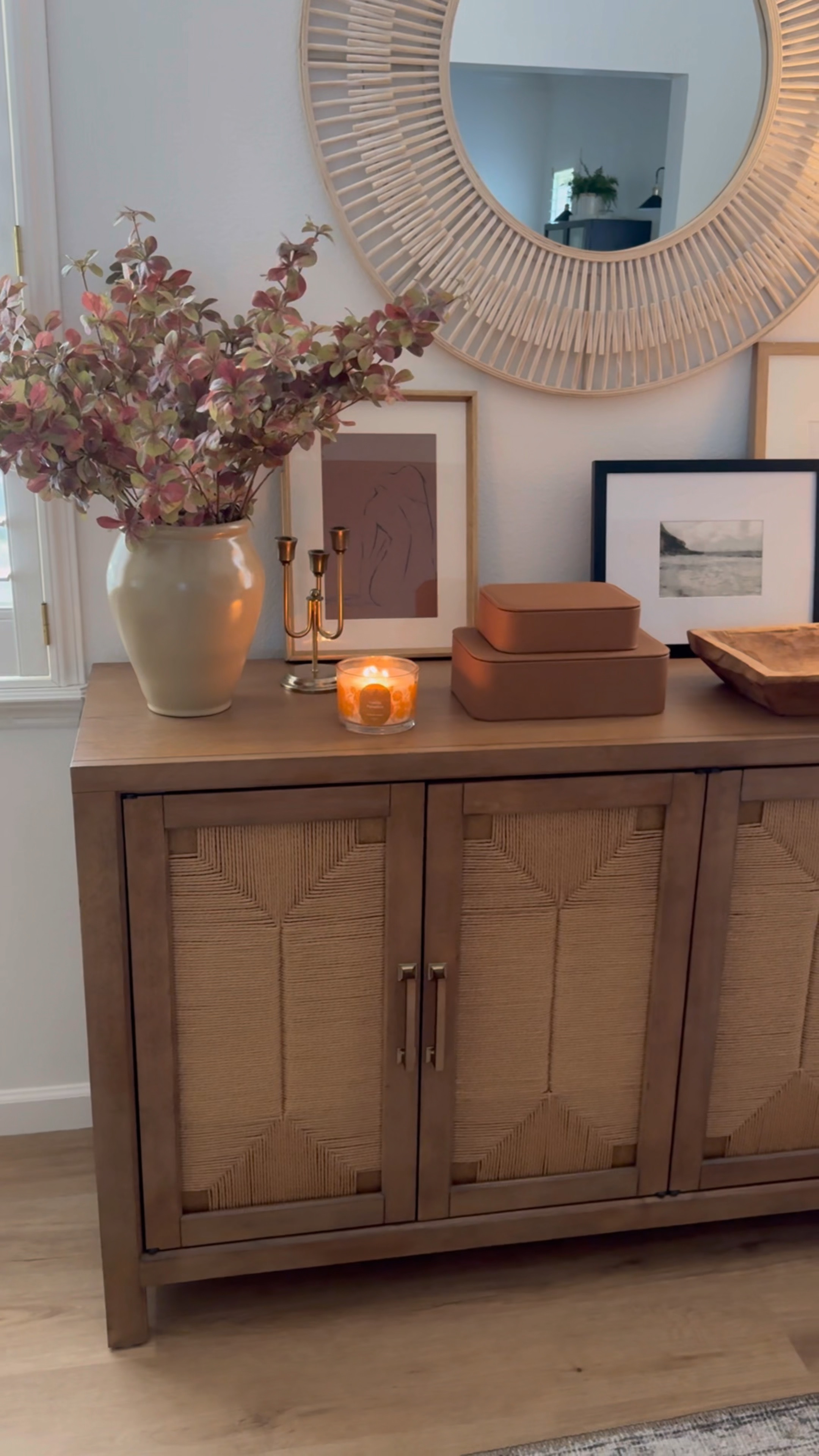 Transition your Summer console table to Fall 🍂 without pumpkins! Ps. I used 8 stems for the vase! 🕯️ 

#fallhomedecor #falldecoratingideas #consoletablestyling #affordablehomedecor #consoletabledecor #target #targetfalldecor 

Easy fall decorating ideas, Affordable home decor, Target home decor, hearth and hand, home decor inspo, autumn decor

#LTKHome #LTKSeasonal #LTKVideo