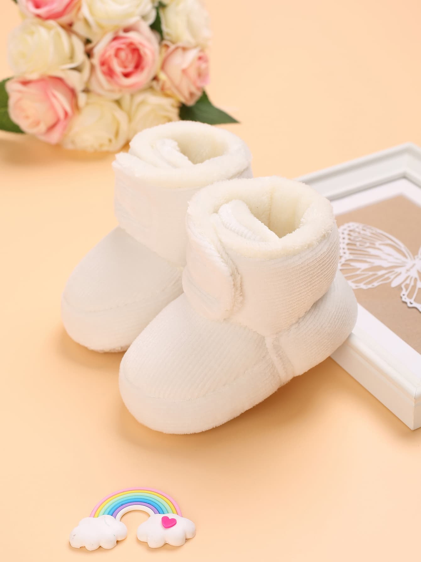 Baby Hook-and-loop Fastener Fuzzy Boots | SHEIN