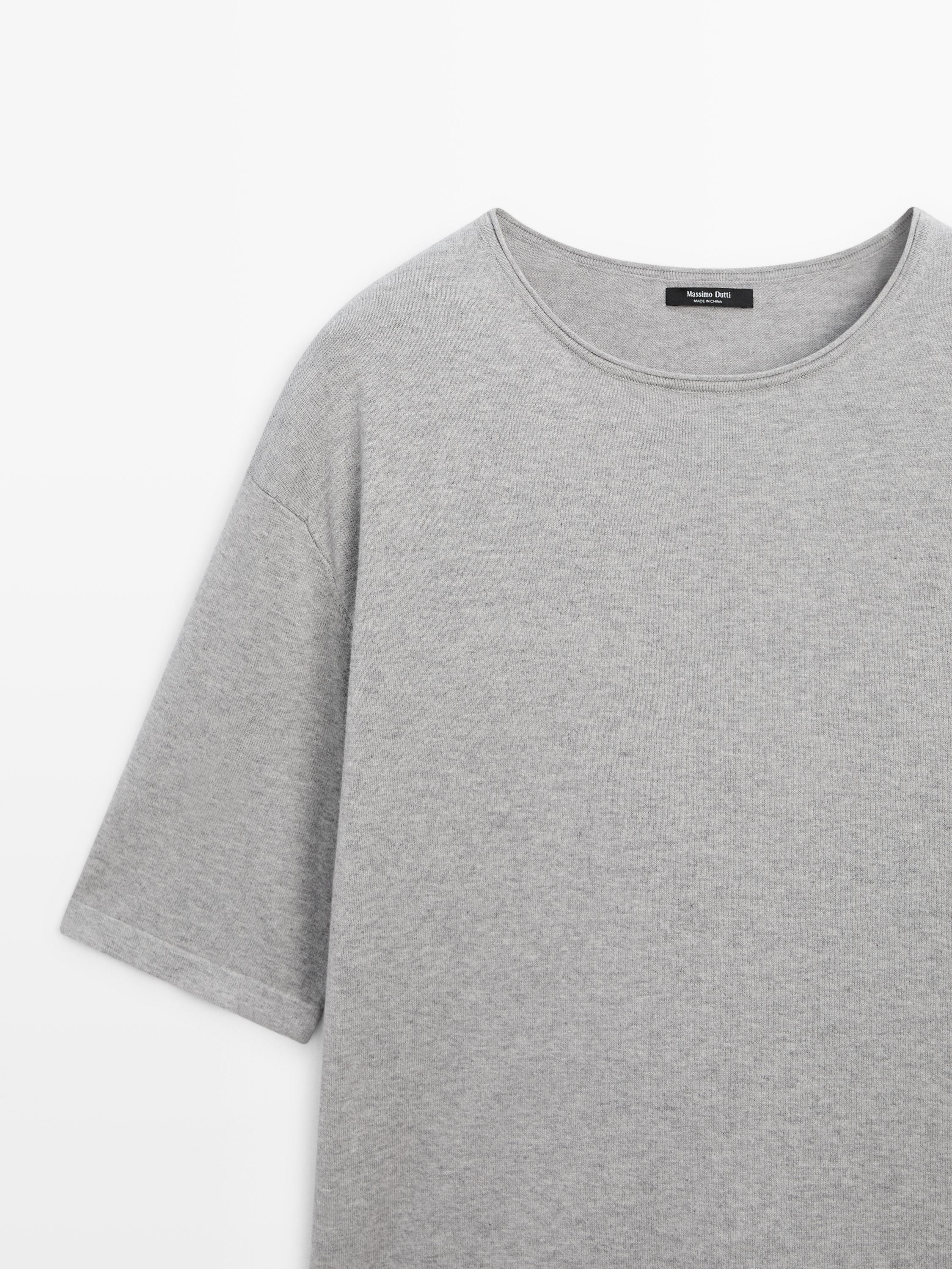 Sweater with contrast lace detail | Massimo Dutti UK