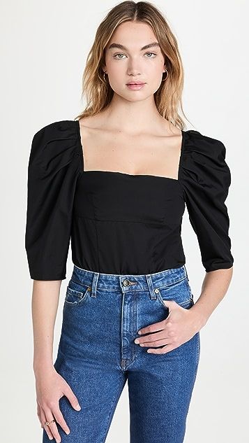 Draped Square Neck Top | Shopbop