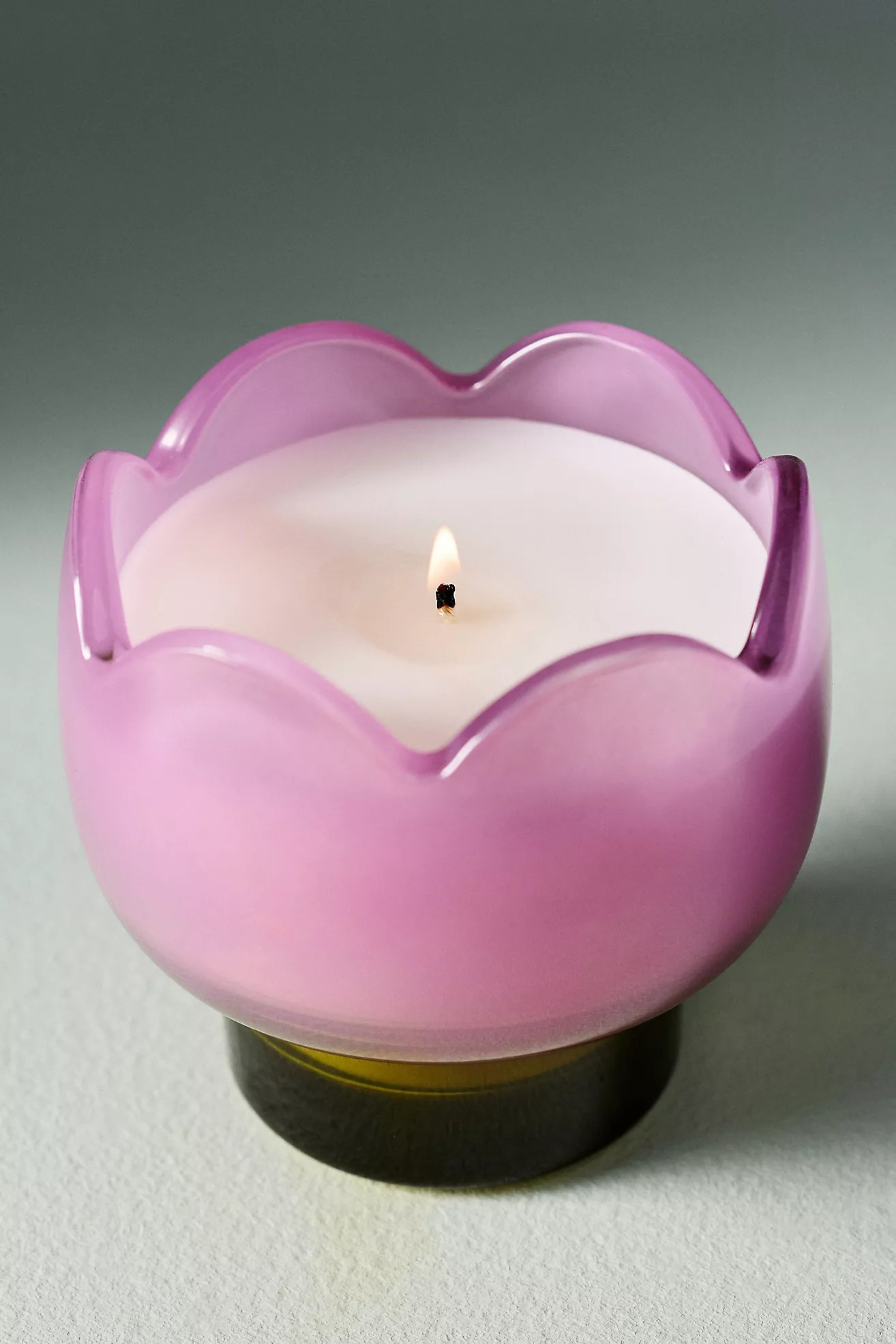 Floral Bronzed Gardenia Glass Candle | Anthropologie (US)
