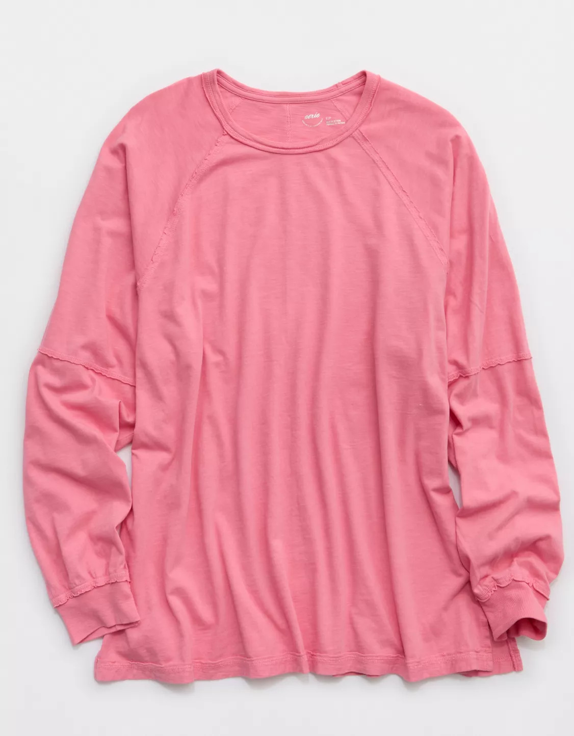 Aerie Cozy Long Sleeve Oversized Boyfriend T-Shirt | American Eagle Outfitters (US & CA)
