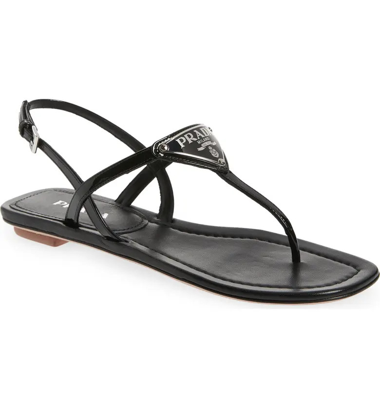 Prada Triangle Logo Sandal | Nordstrom | Nordstrom