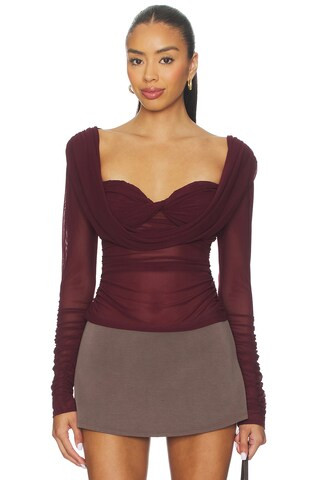 MAJORELLE Simone Top in Oxblood from Revolve.com | Revolve Clothing (Global)