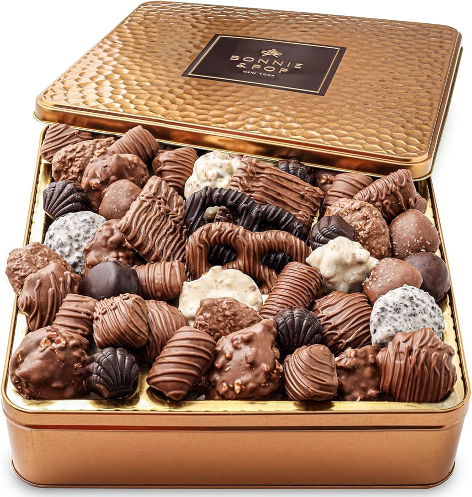 Chocolate Gift Basket, Gourmet Snack Food Box in Keepsake Tin, 2 lbs of Chocolate, Birthday, Symp... | Amazon (US)