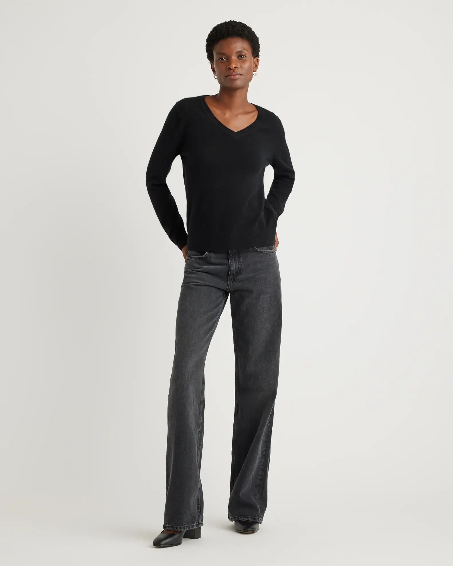 The $50 Cashmere V-Neck Sweater | Quince | Quince