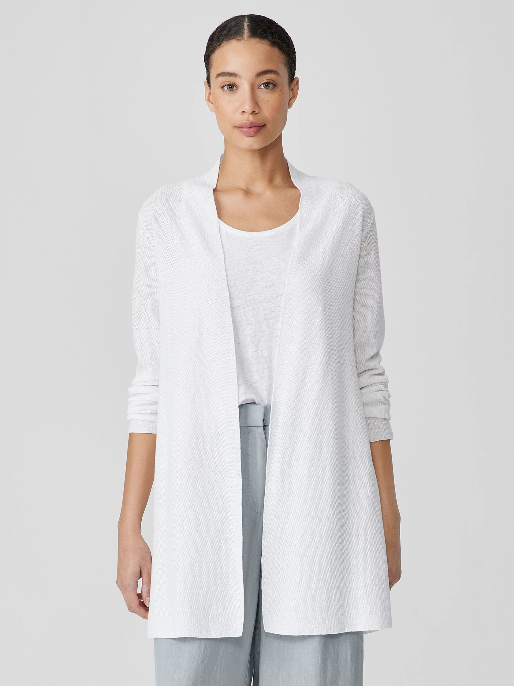 Organic Linen Cotton Cardigan | Eileen Fisher