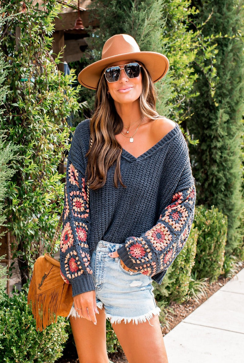 Brecklyn Knit Embroidered Sweater | Apricot Lane Boutique