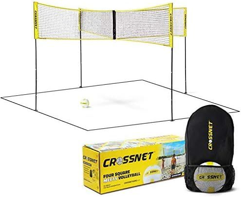CROSSNET Four Square Volleyball Net and Backyard Yard Game Complete Set with Carrying Backpack & ... | Amazon (US)