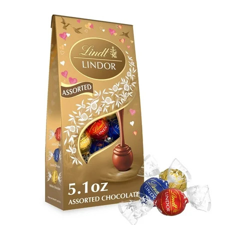 Lindt LINDOR Valentine's Day Assorted Chocolate Candy Truffles, 5.1 oz. Bag | Walmart (US)