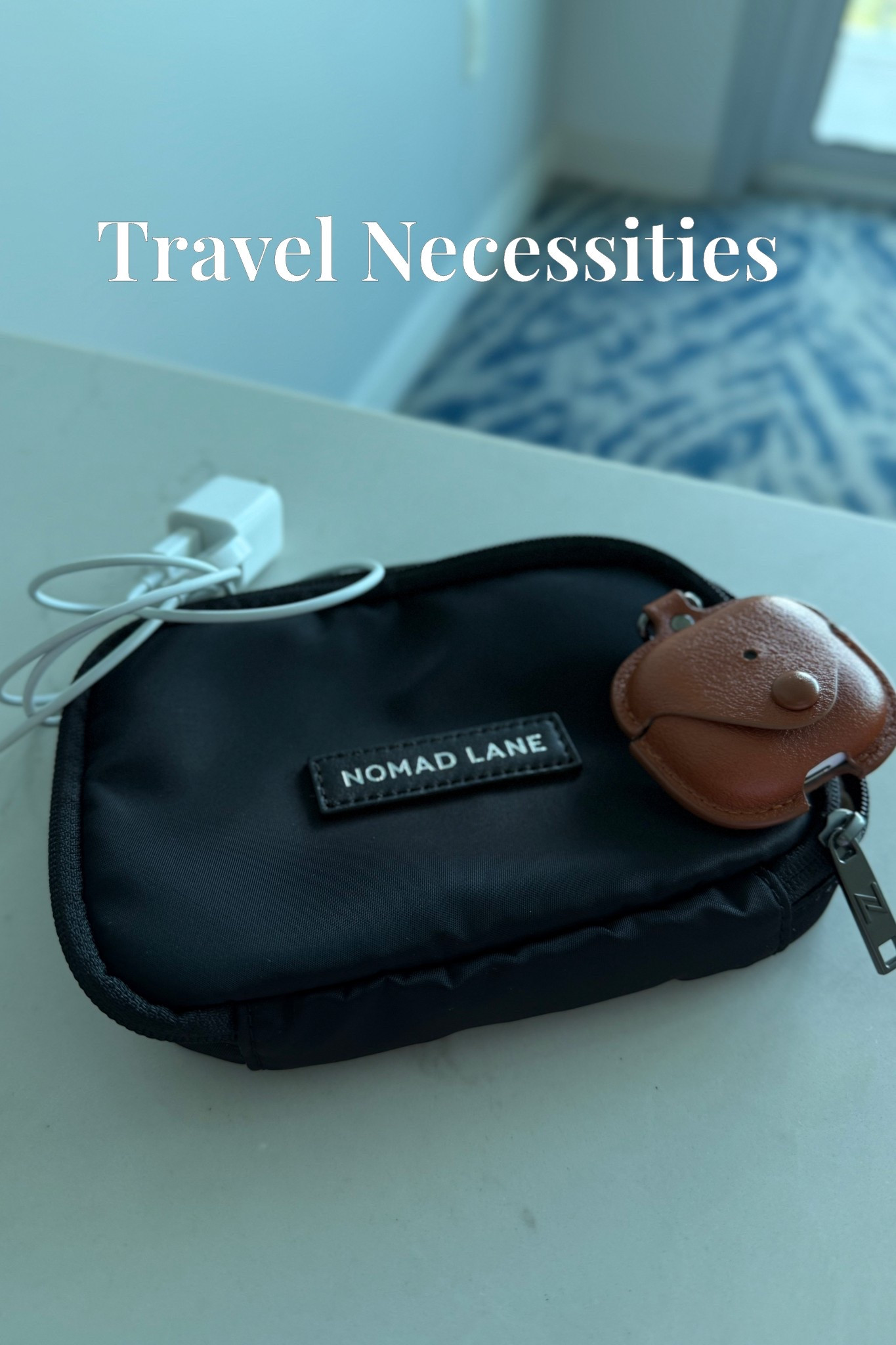 A few travel necessities will always include a charger, AirPods, and a cute but functional carrying case.


#LTKTravel