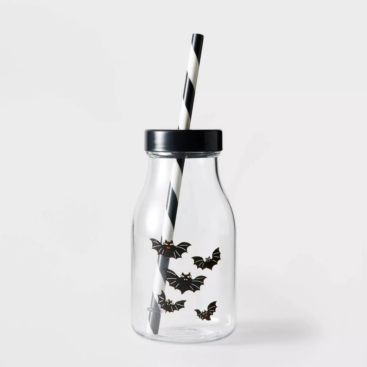 12oz Milk Jug Tumbler with Straw 'Bat' Clear - Hyde & EEK! Boutique™ | Target