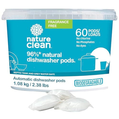 Nature Clean Automatic Dishwasher Pacs, Fragrance-Free, 60 Count | Amazon (CA)