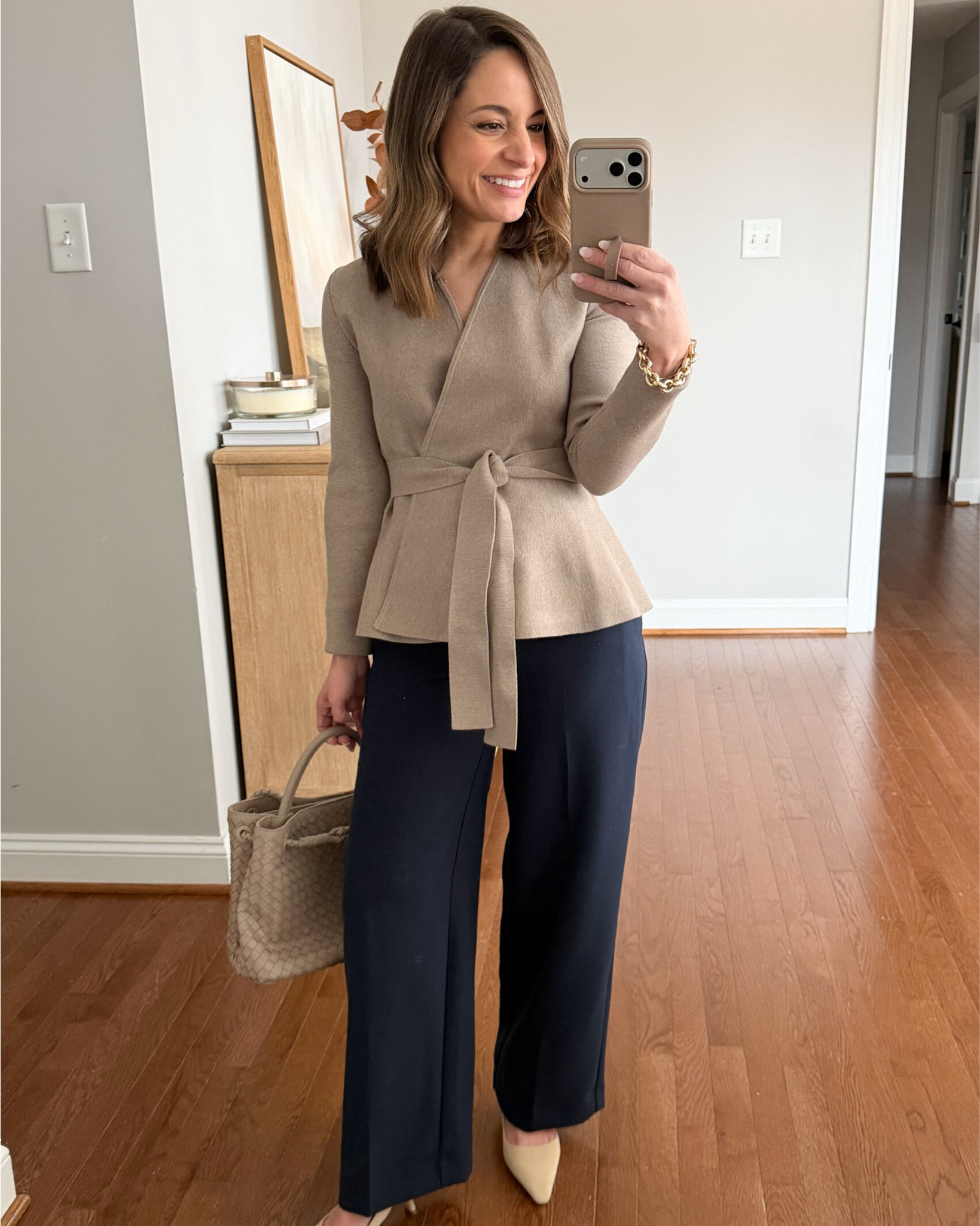 Three styles of petite-friendly navy work pants!

Outfit 1:
Pants (BR Factory): petite xxs - 10” rise, 27” inseam
Wrap sweater: xxs sleeves are cuffed under
Heels: tts

Outfit 2:
Navy pants (J.Crew): petite 0 - recommend a size up 10.5” rise 26” inseam 
Green cardigan (Quince): xs
Blazer (J.Crew): petite 00
Shoes (Sam Edelman): tts

Outfit 3:
Pants: petite xxs/00 - 10” rise, 27.5” inseam. True to size
White top (Quince): xs
Sweater (Quince): xs
Tote (Quince)
Ballet Flats (Sam Edelman): tts

My measurements for reference: I’m 4’10” and 105lbs. My bust, waist, and hip measurement is 32”, 24”, and 36”.

#LTKWorkwear #LTKPetite #LTKSaleAlert