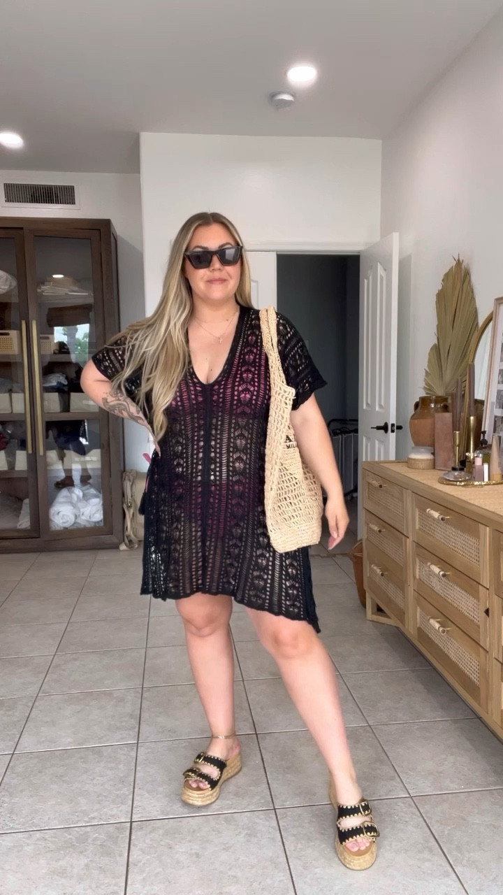 Easy swimsuit outfit for the water and sunshine fun ☀️ 

📏 I’m 5’4” / 32 pant / size 14 / XL
📏 swim size xl
📏 coverup one size
📏 shoes 8, sizes up half a size to accommodate my wide feet lol

#LTKswim #LTKmidsize #LTKSeasonal