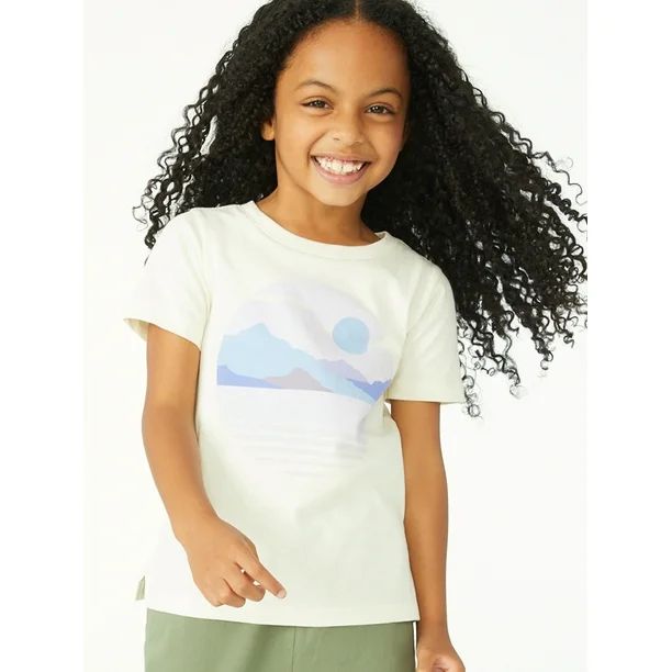 Free Assembly Girls Short Sleeve Graphic T-Shirt, Sizes 4-18 - Walmart.com | Walmart (US)