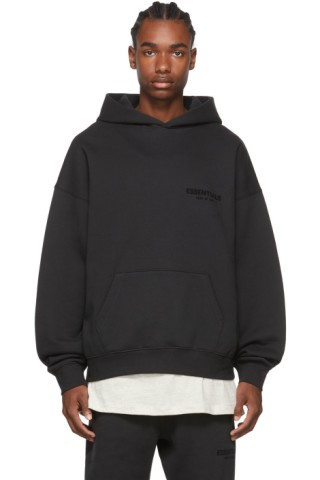 Black Cotton Hoodie | SSENSE