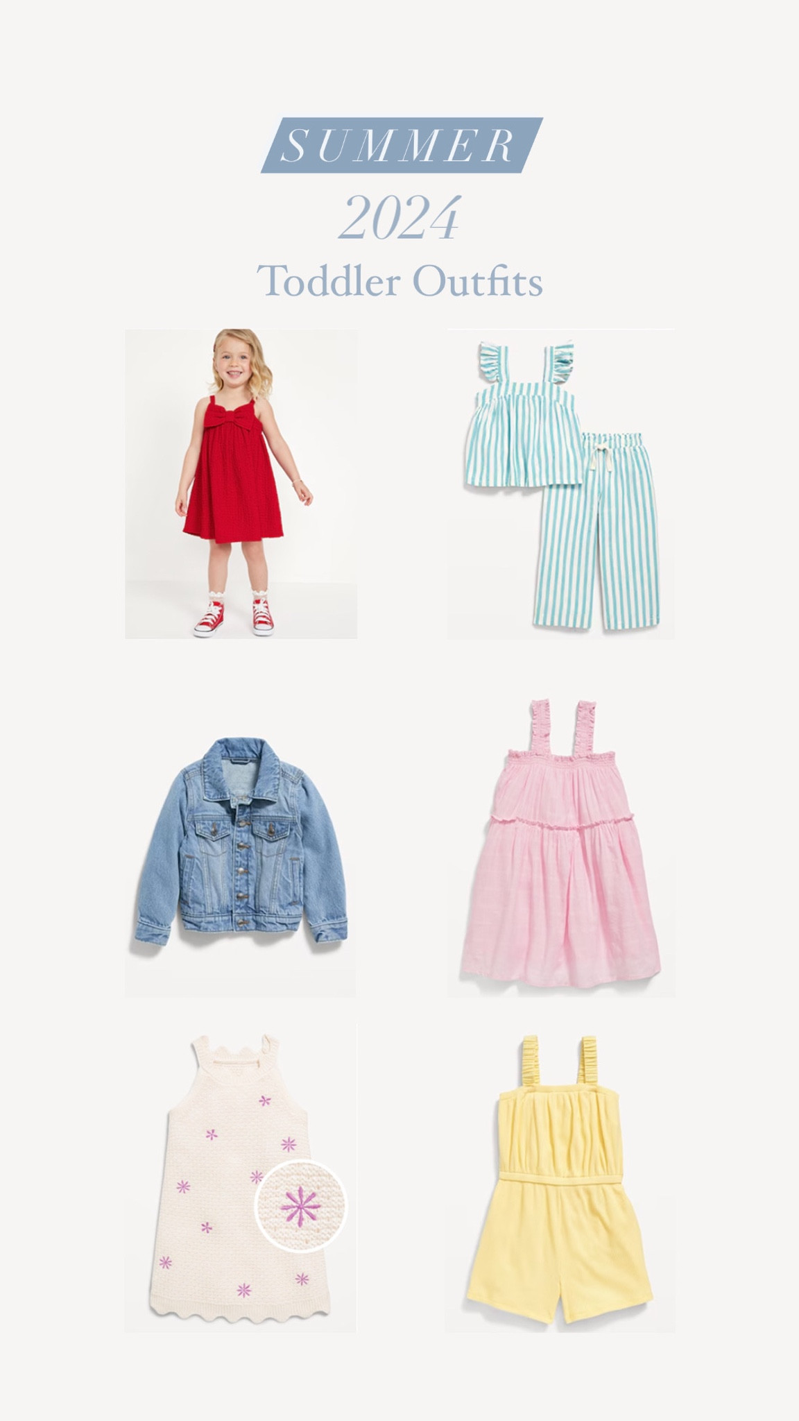 Summer 2024 Toddler Outfits. Affordable and perfect for day to day, vacation, or family photo shoots! 

#LTKkids #LTKfamily #LTKcanada