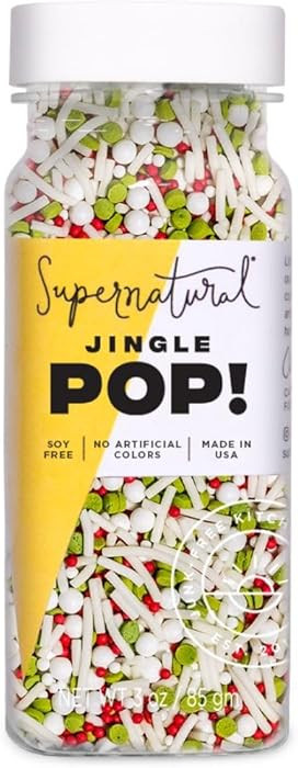 Jingle Pop! Natural Nonpareil Christmas Sprinkles by Supernatural, No Artificial Dyes, Soy Free, ... | Amazon (US)