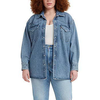 Levi's Plus Womens Long Sleeve Flannel Shirt | JCPenney