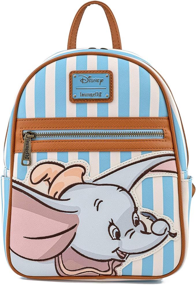 Loungefly Disney Dumbo Faux Leather Striped Mini Backpack | Amazon (US)
