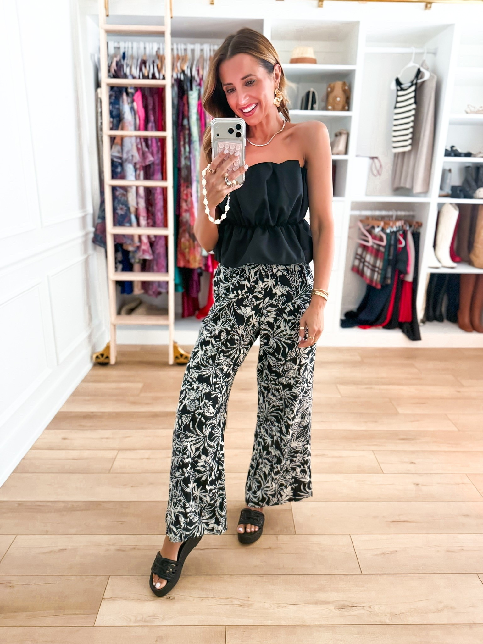 New at Target! Summer outfit. Elevated casual outfit. Mom outfit. Business casual outfit. Vacation outfit. I love these linen-blend wide leg pants + length options! Wearing XS short - runs big so size down! I added a stretchy belt to the top of the waist band to cinch it in. XS in ruffled top. I went up half a size in wedges.

#LTKootd #LTKTravel #LTKPetite