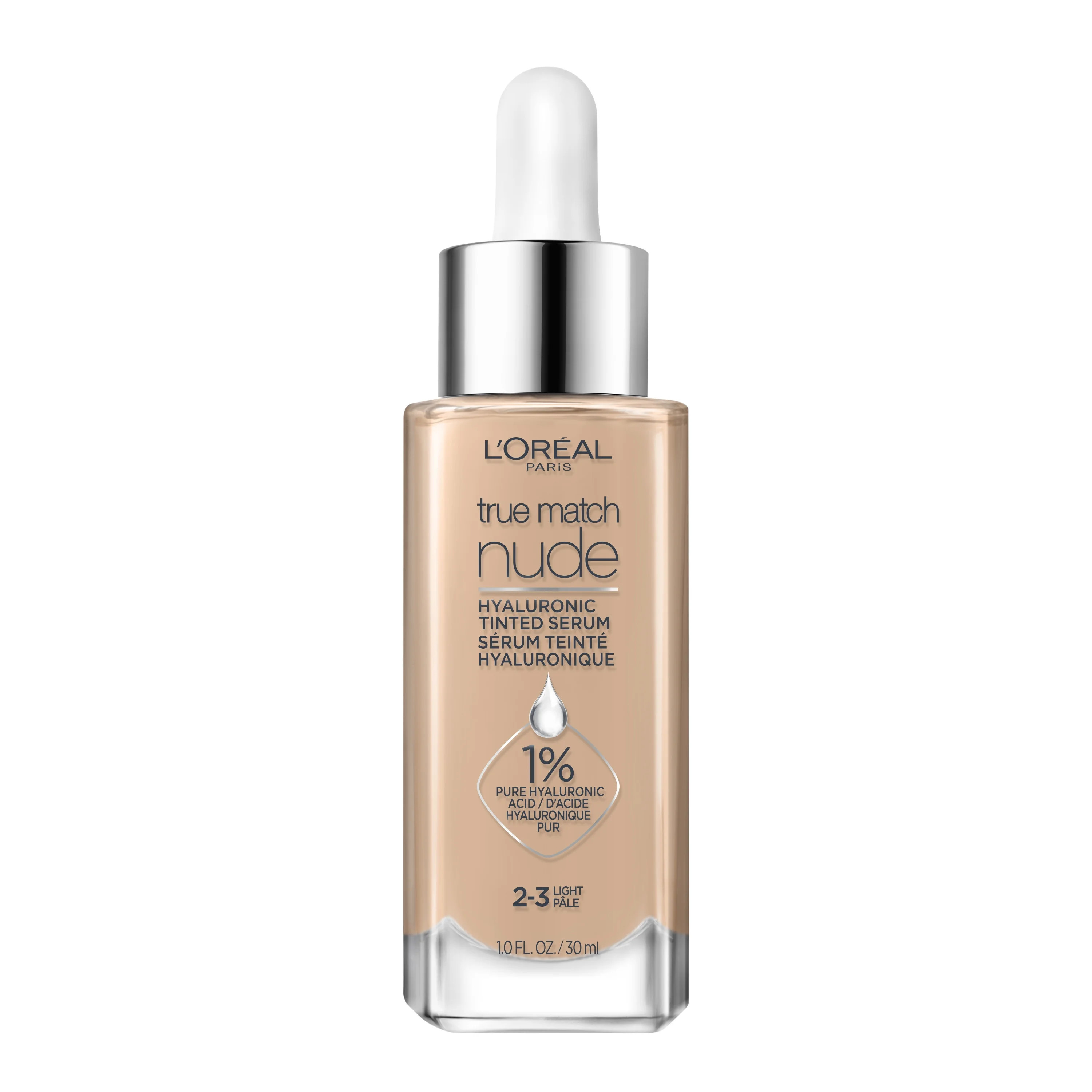 L'Oreal Paris True Match Hyaluronic Tinted Serum Foundation Makeup, 2-3 Light, 1 fl oz | Walmart (US)