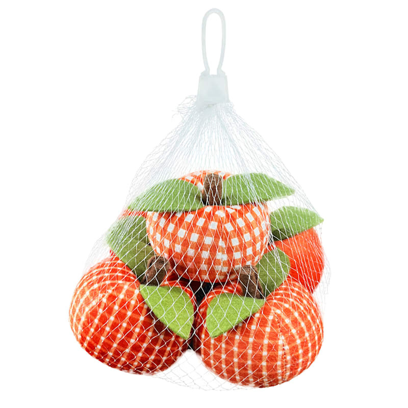 5-Count Orange & White Apple Bowl Filler | At Home