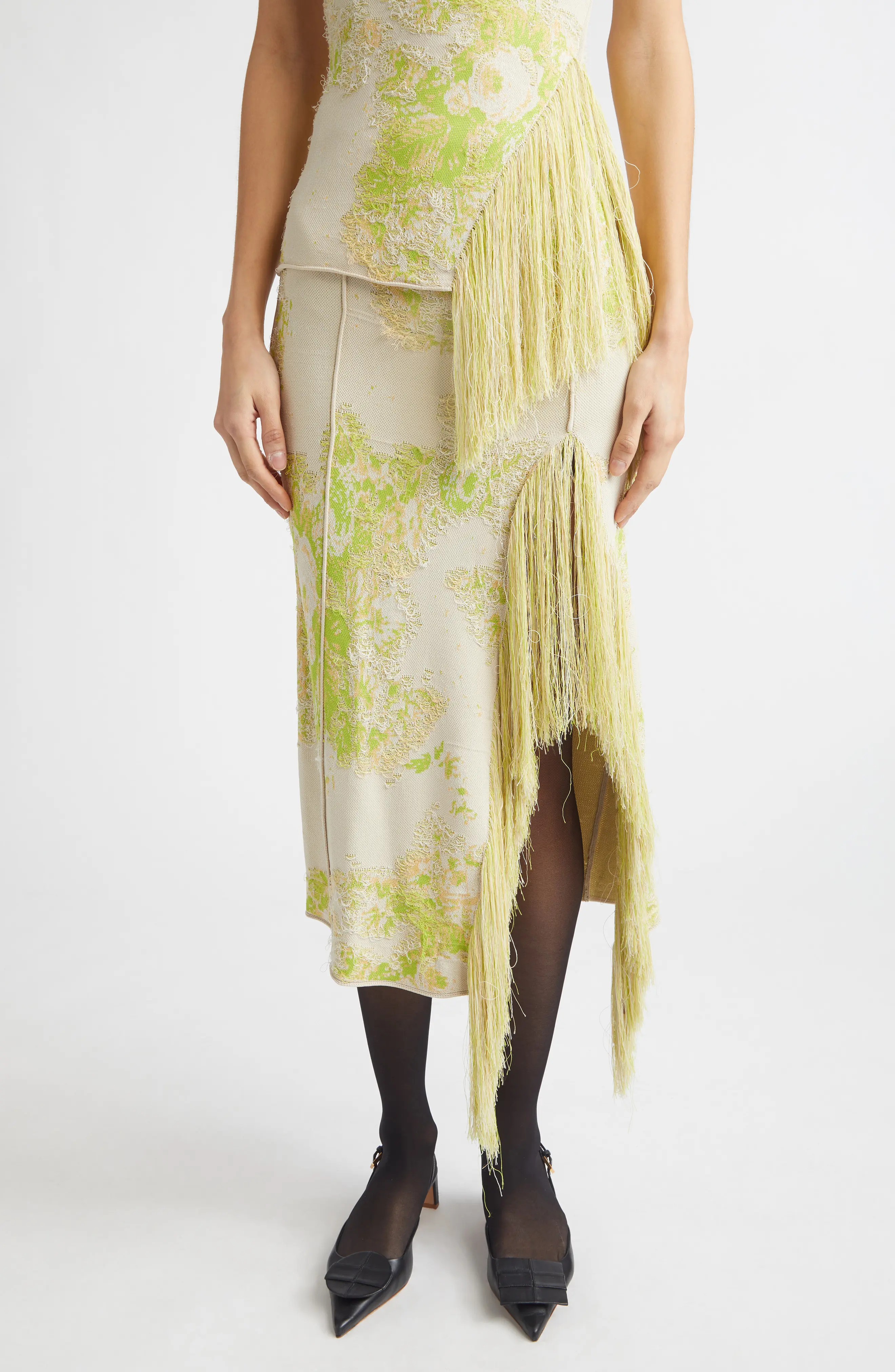 Erdem French Fray Floral Jacquard Pencil Skirt (Women) | Nordstrom | Nordstrom