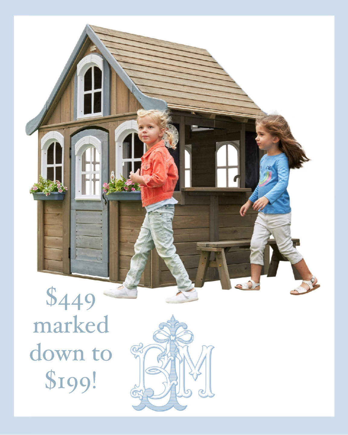 Playhouse $449 marked down to $199!!! You can find my DIY playhouse post at The Broke Brooke. 

#LTKfamily #LTKkids