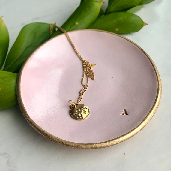 Handmade Clay Monogram Jewelry Dish | Personalized | Ring Dish | Minimalist | Trinket Tray | Brid... | Etsy (US)