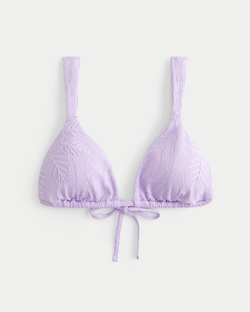Women's Tapered Jacquard Triangle Bikini Top from Hollister | Hollister (US)