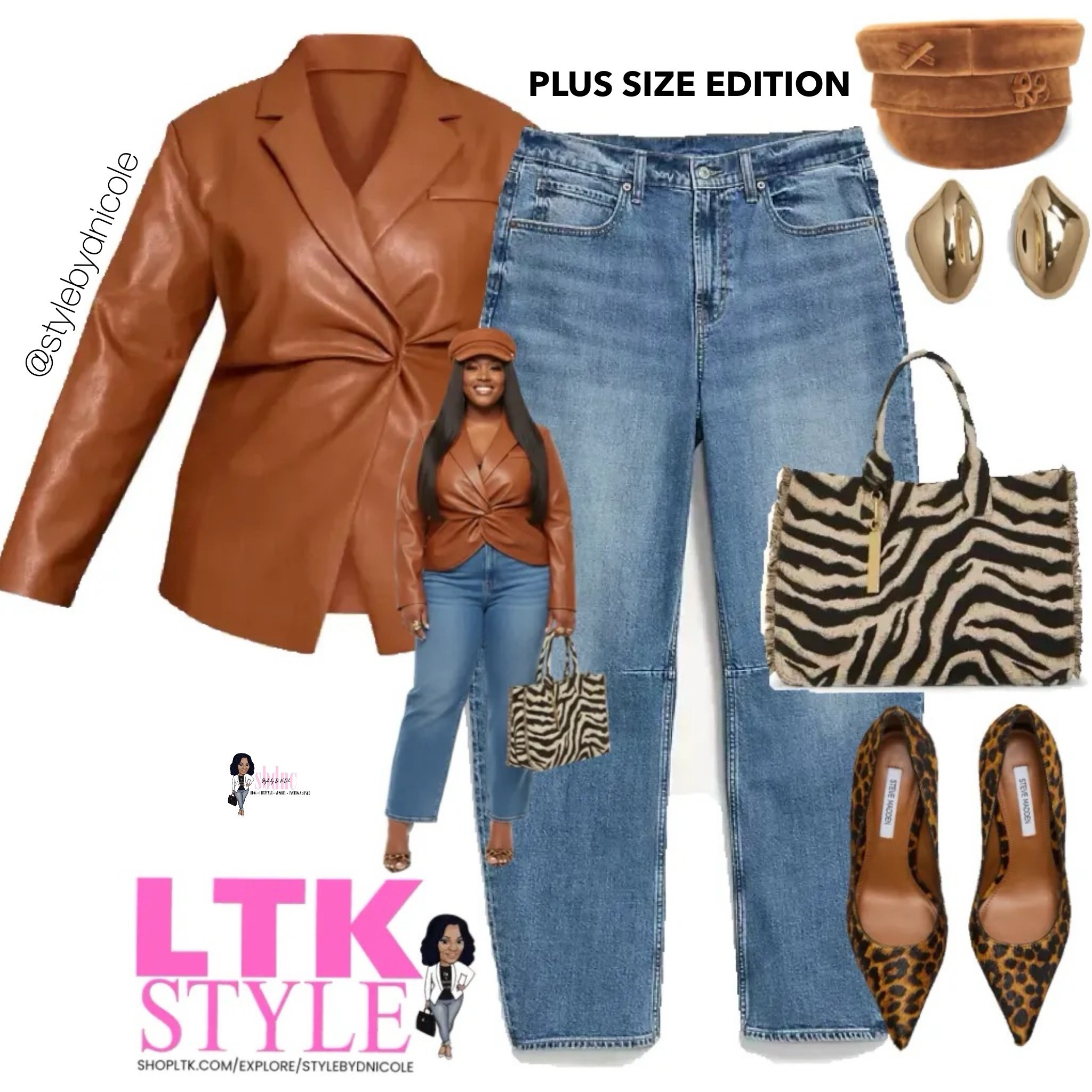 Caramel vibes with a hint of denim!

Available in sizes 12-22. 

#LTKootd #LTKPlusSize #LTKOver40