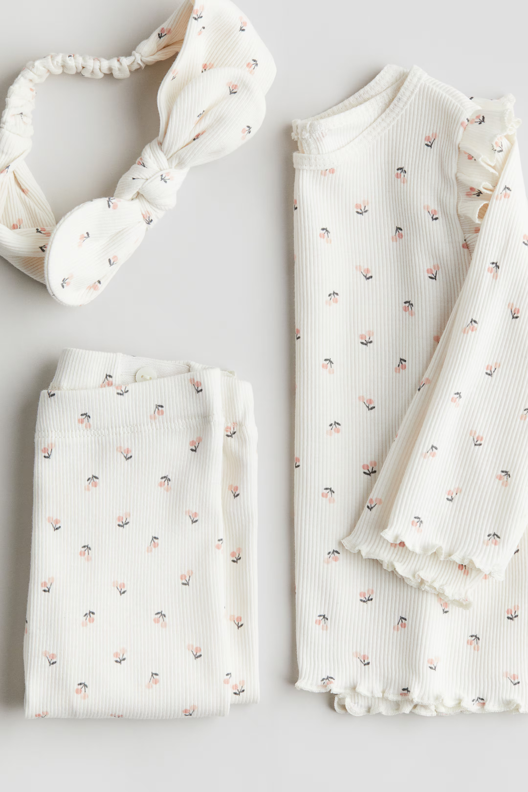3-piece Ribbed Cotton Set | H&M (US + CA)