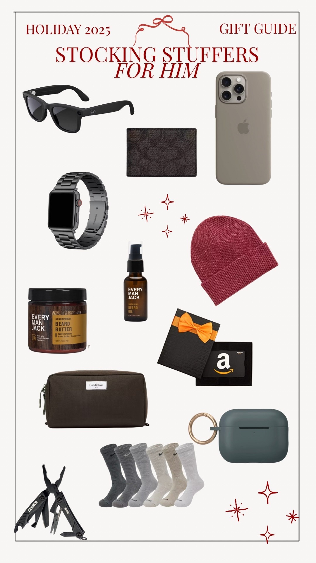 Stocking stuffers for him gift guide ! From cute little gifts to splurge gifts, everything he wants this holiday season 

#LTKGiftGuide #LTKSeasonal #LTKHoliday