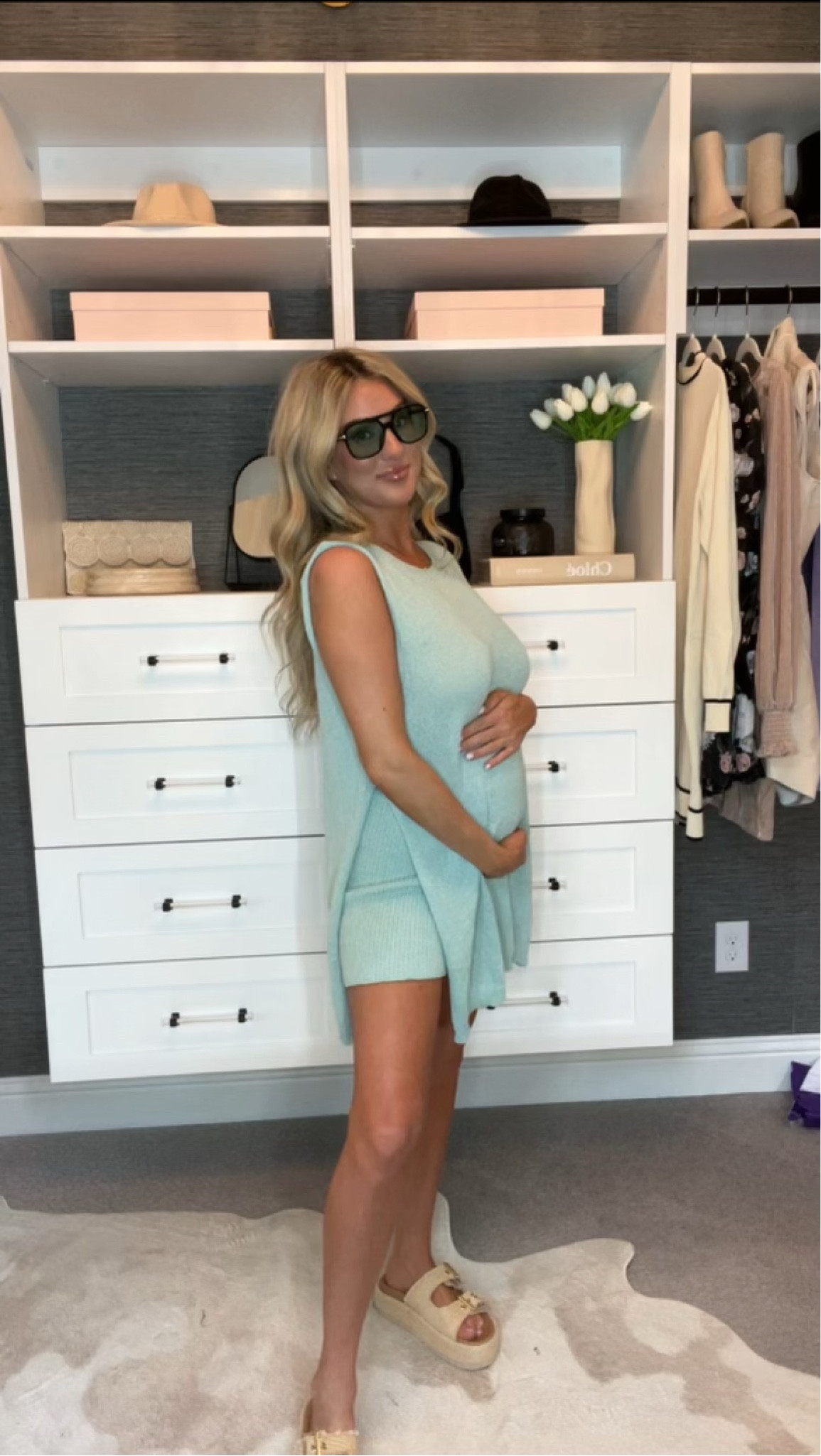 matching set, tank and shorts set, mom fashion, maternity outfit, baby bump, steve madden sandals, aviator sunglasses, amazon

#LTKStyleTip #LTKBaby #LTKBump