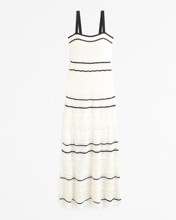 Crochet-Style Maxi Dress | Abercrombie & Fitch (US)