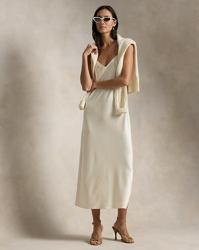 Satin Midi Slip Dress | Ralph Lauren (UK)
