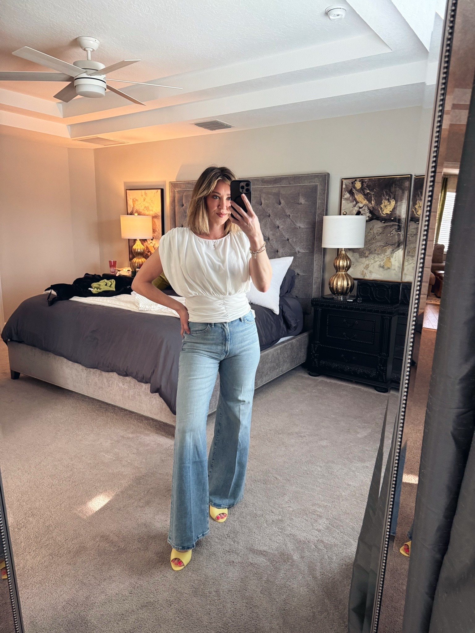 Wearing medium in top, sized down 1 size to a 27 in denim. They were snug, then stretched out.

#LTKgrwm #LTKootd