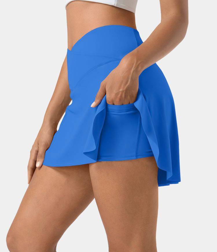Women’s Everyday Softlyzero™ Airy Crossover 2-in-1 Side Pocket Cool Touch Tennis Skirt-Lucid-... | HALARA