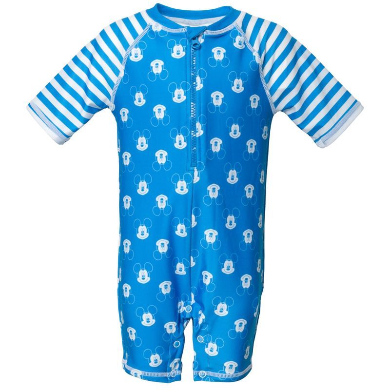 Disney Mickey Mouse Baby Zip Up Swim Sunsuit Newborn to Infant | Target
