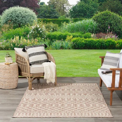 Robidoux Rectangle Indoor/Outdoor Area Rug in Beige | Wayfair North America