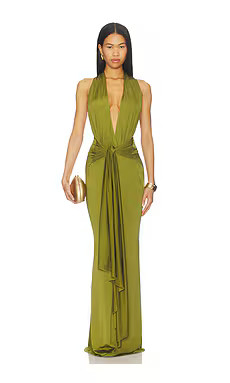 Lovers and Friends x Christina Elezaj Coralie Gown in Chartreuse from Revolve.com | Revolve Clothing (Global)