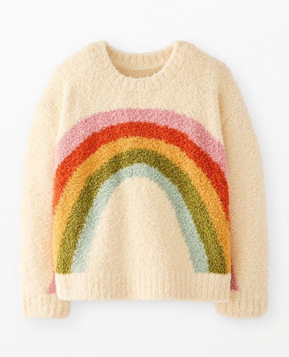 Girls' Almond Oil Marshmallow Graphic Sweater in 100% Recycled Poly - Size Toddler 2 by Hanna Andersson | Hanna Andersson