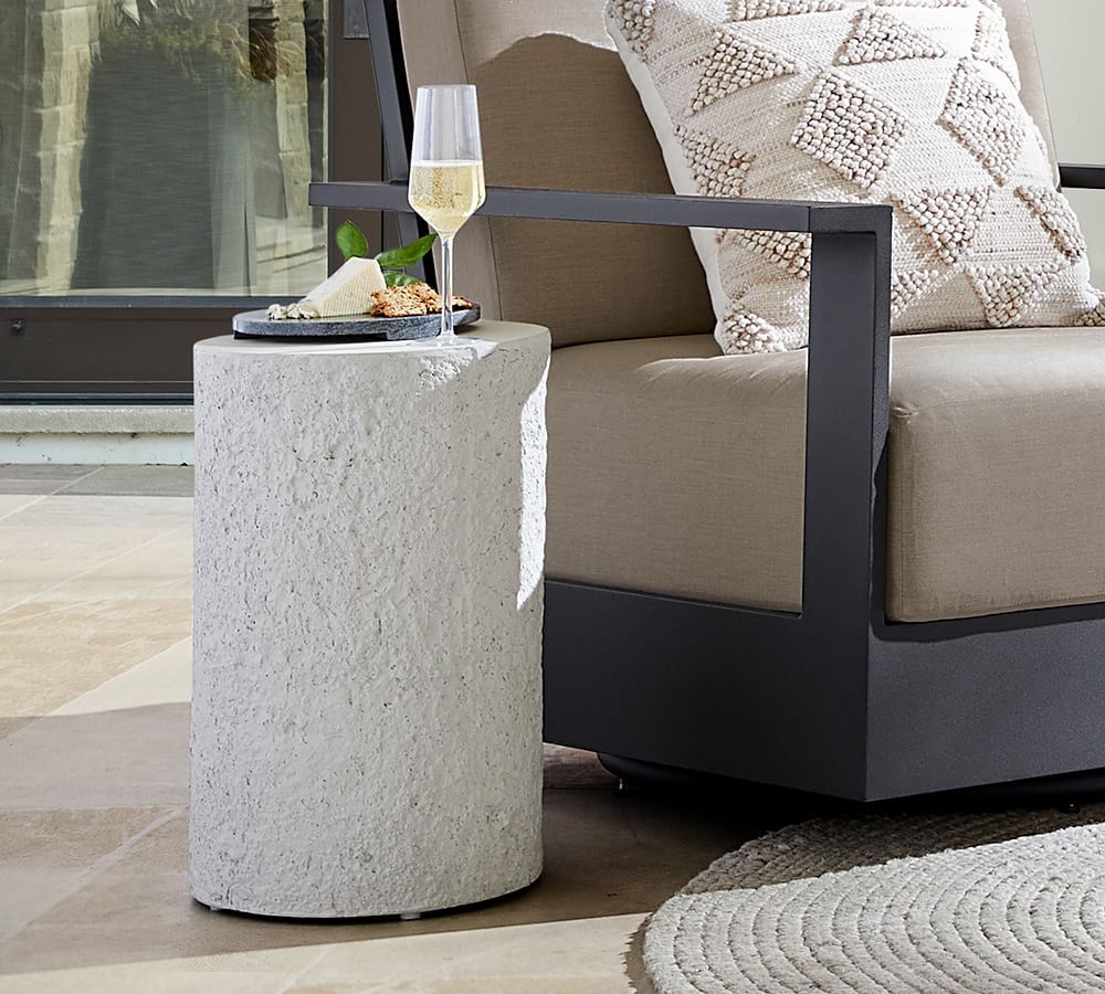 Bolinas Indoor/Outdoor Concrete Side Table | Pottery Barn (US)