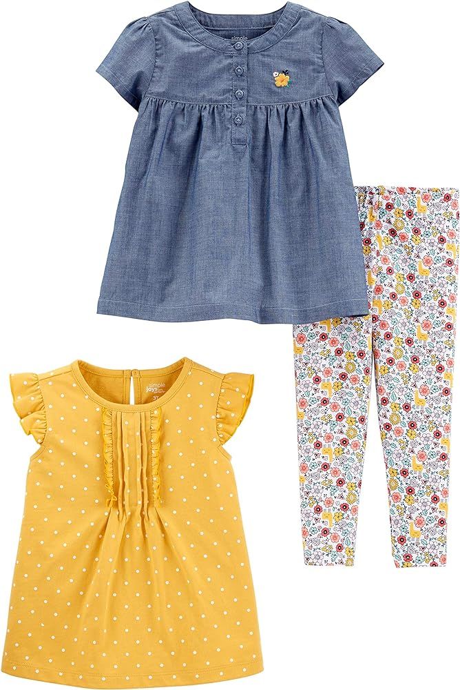 Simple Joys by Carter's baby-girls 3-piece Playwear Set | Amazon (US)