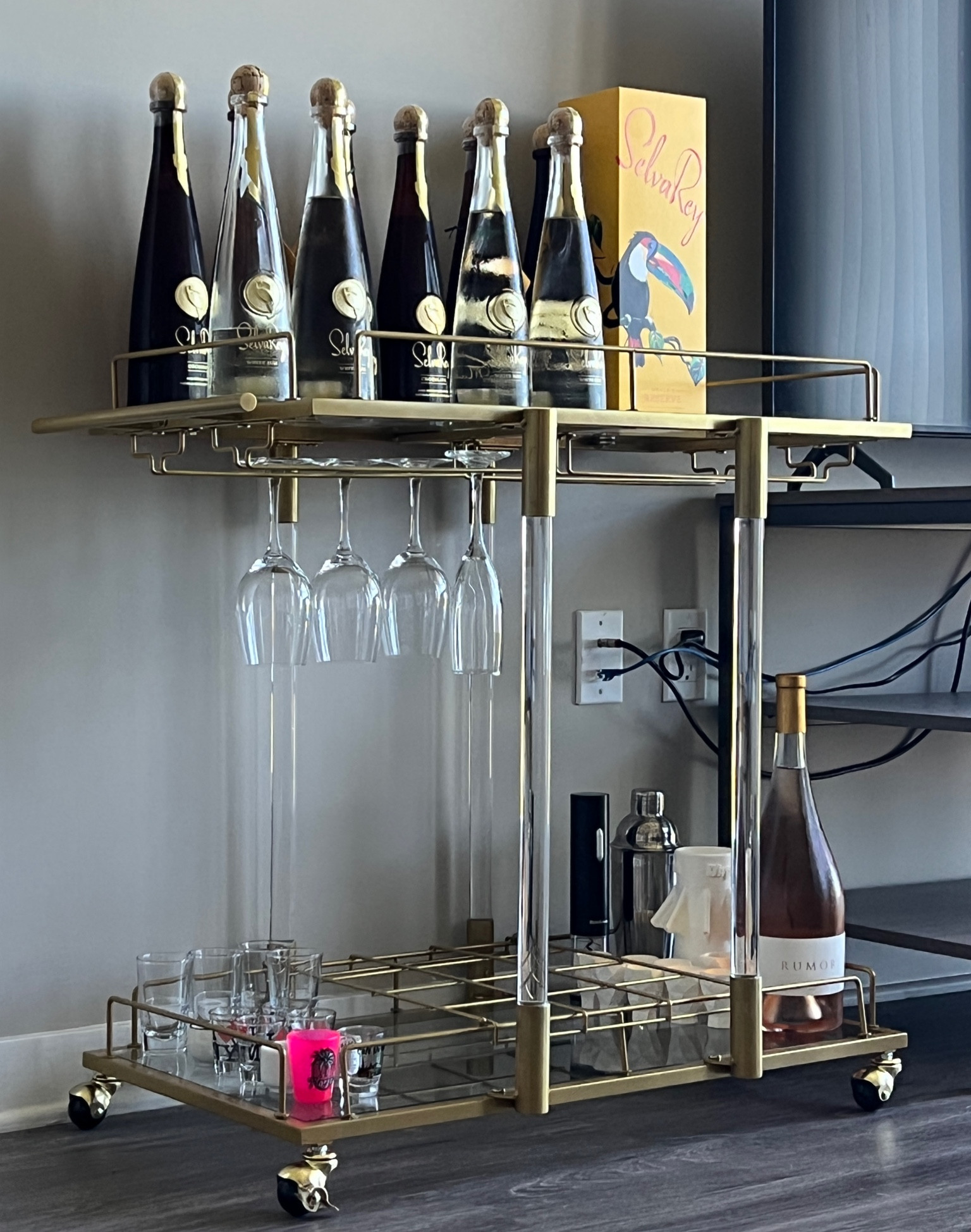 Gold Bar Cart from my Apartment 

#LTKhome